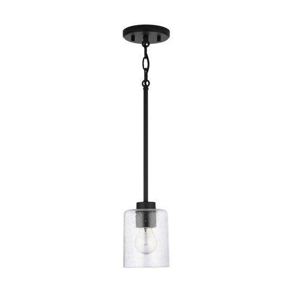 HomePlace by Capital Lighting Matte Black 100W 1-Light Medium E-26 Incandescent Pendant 