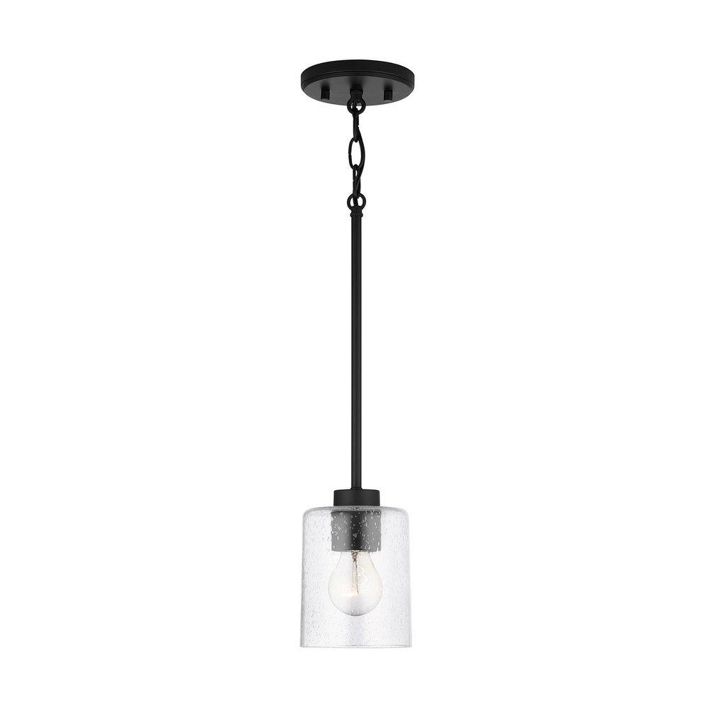 HomePlace by Capital Lighting Matte Black 100W 1-Light Medium E-26 Incandescent Pendant 