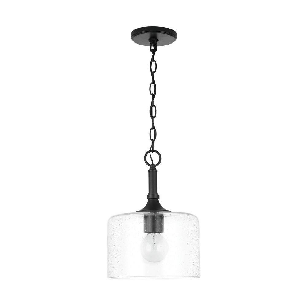 HomePlace by Capital Lighting Matte Black 100 W 1 Light Medium E-26 Incandescent Pendant 