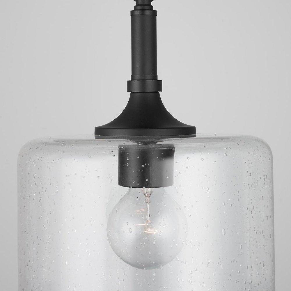 HomePlace by Capital Lighting Matte Black 100 W 1 Light Medium E-26 Incandescent Pendant 