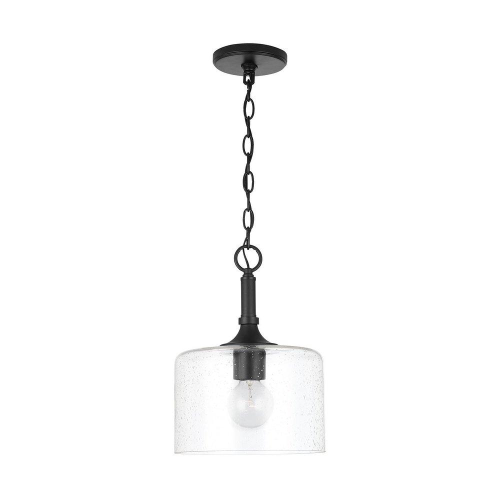 HomePlace by Capital Lighting Matte Black 100 W 1 Light Medium E-26 Incandescent Pendant 
