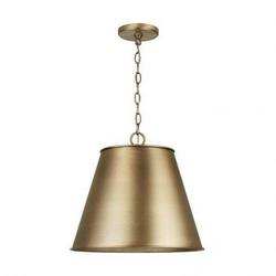 100W 1-Light Medium E-26 Pendant in Aged Brass