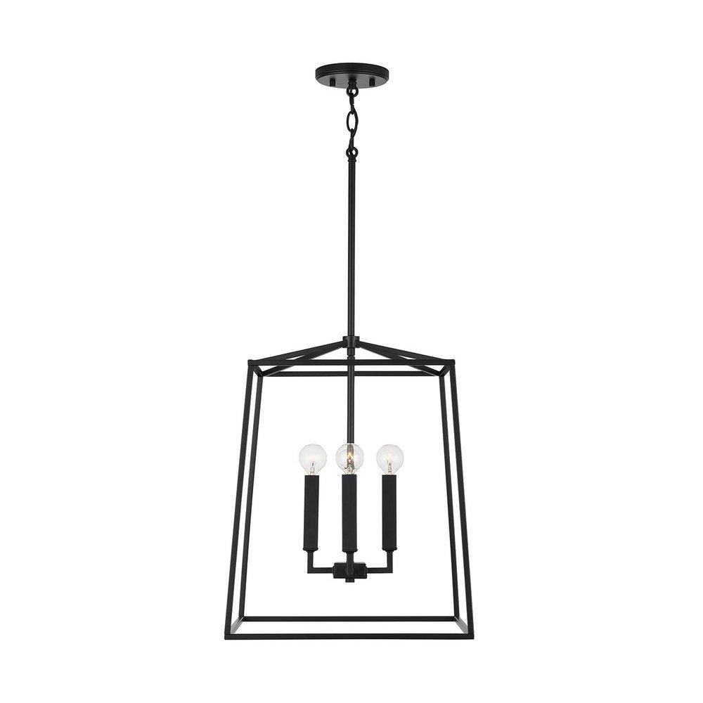 Capital Lighting Matte Black 60W 4-Light Candelabra E-12 Foyer Lighting 