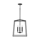 Capital Lighting Matte Black 60W 4-Light Candelabra E-12 Foyer Lighting 