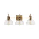 Capital Lighting Aged Brass 100W 3-Light Medium Vanity Fixture 