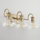 Capital Lighting Aged Brass 100W 3-Light Medium Vanity Fixture 