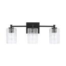 Capital Lighting Matte Black 100 W 3 Light Medium E-26 Vanity Fixture 