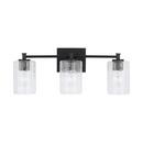 Capital Lighting Matte Black 100 W 3 Light Medium E-26 Vanity Fixture 