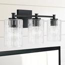 Capital Lighting Matte Black 100 W 3 Light Medium E-26 Vanity Fixture 