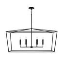 Capital Lighting Matte Black 60W 6-Light Candelabra E-12 Pendant 