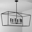 Capital Lighting Matte Black 60W 6-Light Candelabra E-12 Pendant 
