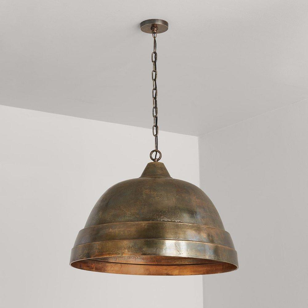 Capital Lighting Oxidized Brass 100W 1-Light Medium E-26 Incandescent Pendant 