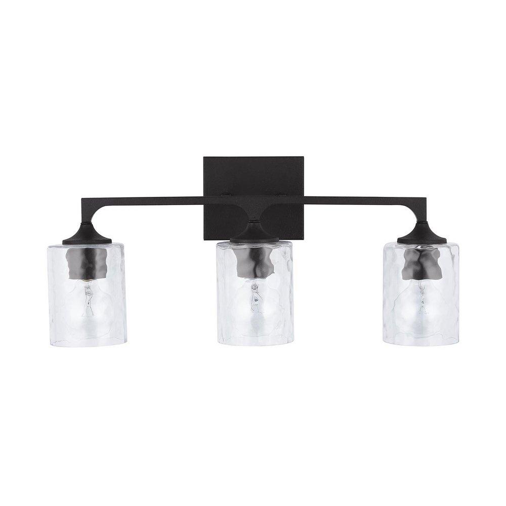 Capital Lighting Black Iron 100W Medium Vanity Fixture in Black Iron 