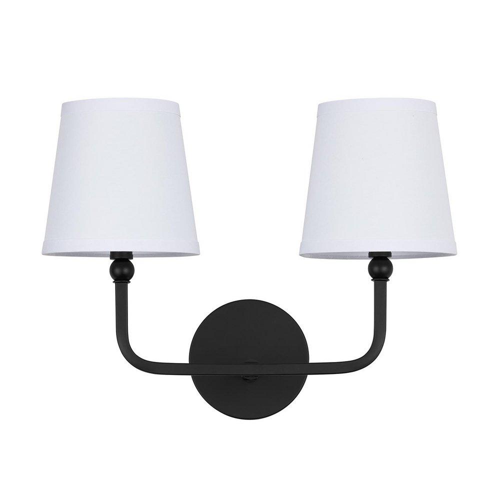 Capital Lighting Matte Black 60W Candelabra E-12 Vanity Fixture in Matte Black 