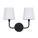Capital Lighting Matte Black 60W Candelabra E-12 Vanity Fixture in Matte Black 