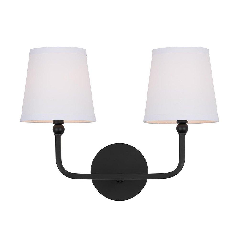 Capital Lighting Matte Black 60W Candelabra E-12 Vanity Fixture in Matte Black 