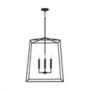 60W 4-Light Candelabra E-12 Foyer Lighting in Matte Black