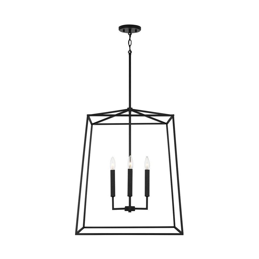 Capital Lighting Matte Black 60W 4-Light Candelabra E-12 Foyer Lighting 