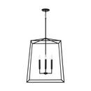 Capital Lighting Matte Black 60W 4-Light Candelabra E-12 Foyer Lighting 