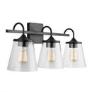 Capital Lighting Matte Black 100W 3-Light Medium Vanity Fixture 