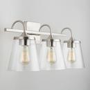 Capital Lighting Brushed Nickel 100W 3-Light Medium Vanity Fixture 