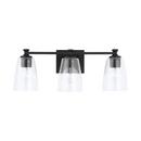 HomePlace by Capital Lighting Matte Black 100W 3-Light Medium Vanity Fixture 