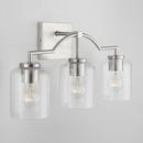 HomePlace by Capital Lighting Brushed Nickel 100W 3-Light Medium Vanity Fixture 