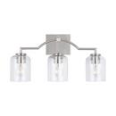 HomePlace by Capital Lighting Brushed Nickel 100W 3-Light Medium Vanity Fixture 