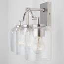 HomePlace by Capital Lighting Brushed Nickel 100W 3-Light Medium Vanity Fixture 