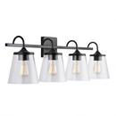 Capital Lighting Matte Black 100W 4-Light Medium Vanity Fixture 
