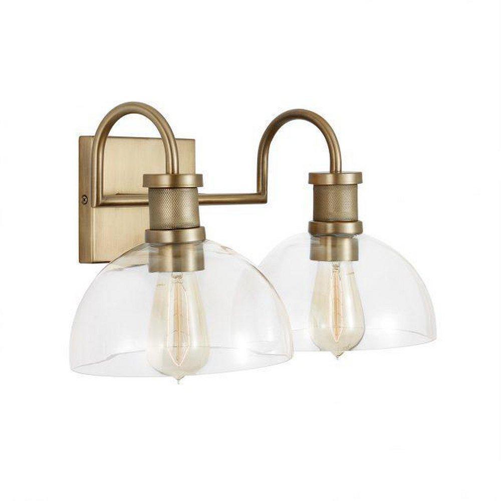 Capital Lighting Aged Brass 100W 2-Light Medium Vanity Fixture 