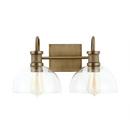 Capital Lighting Aged Brass 100W 2-Light Medium Vanity Fixture 