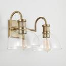 Capital Lighting Aged Brass 100W 2-Light Medium Vanity Fixture 
