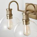 Capital Lighting Aged Brass 100W 2-Light Medium Vanity Fixture 