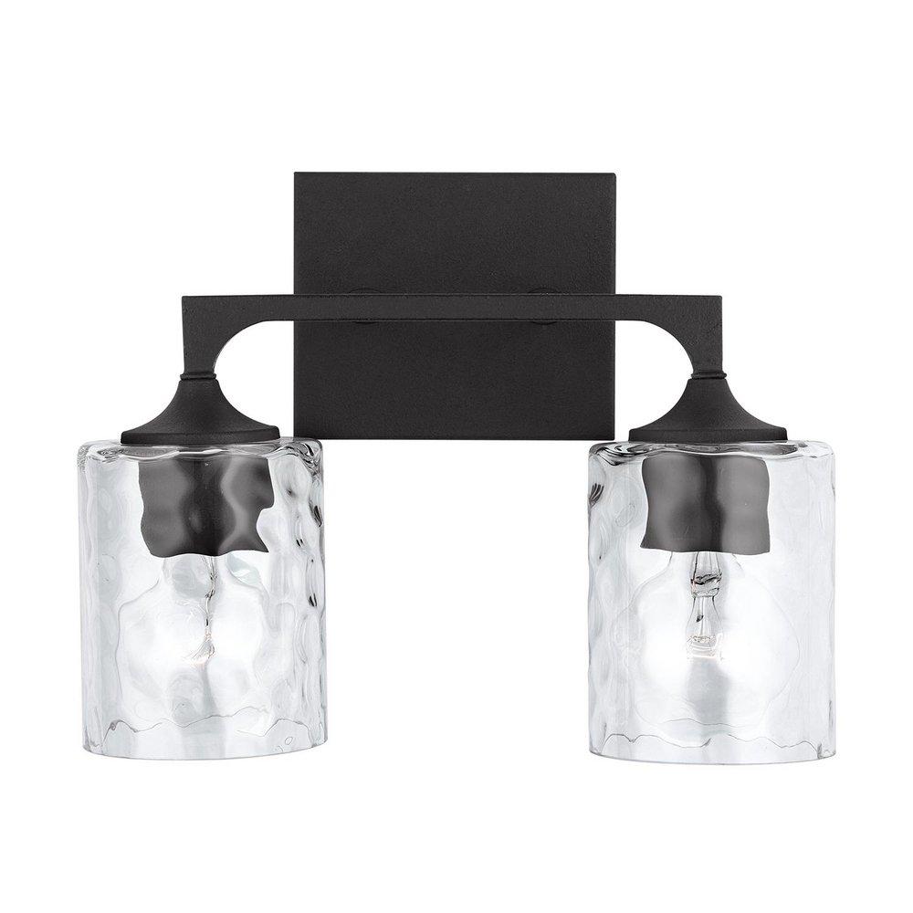 Capital Lighting Black Iron 100W Medium Vanity Fixture in Black Iron 