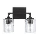 Capital Lighting Black Iron 100W Medium Vanity Fixture in Black Iron 