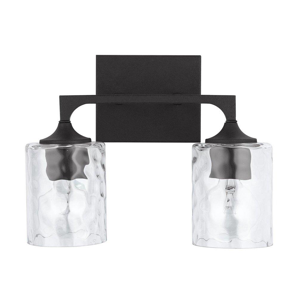 Capital Lighting Black Iron 100W Medium Vanity Fixture in Black Iron 