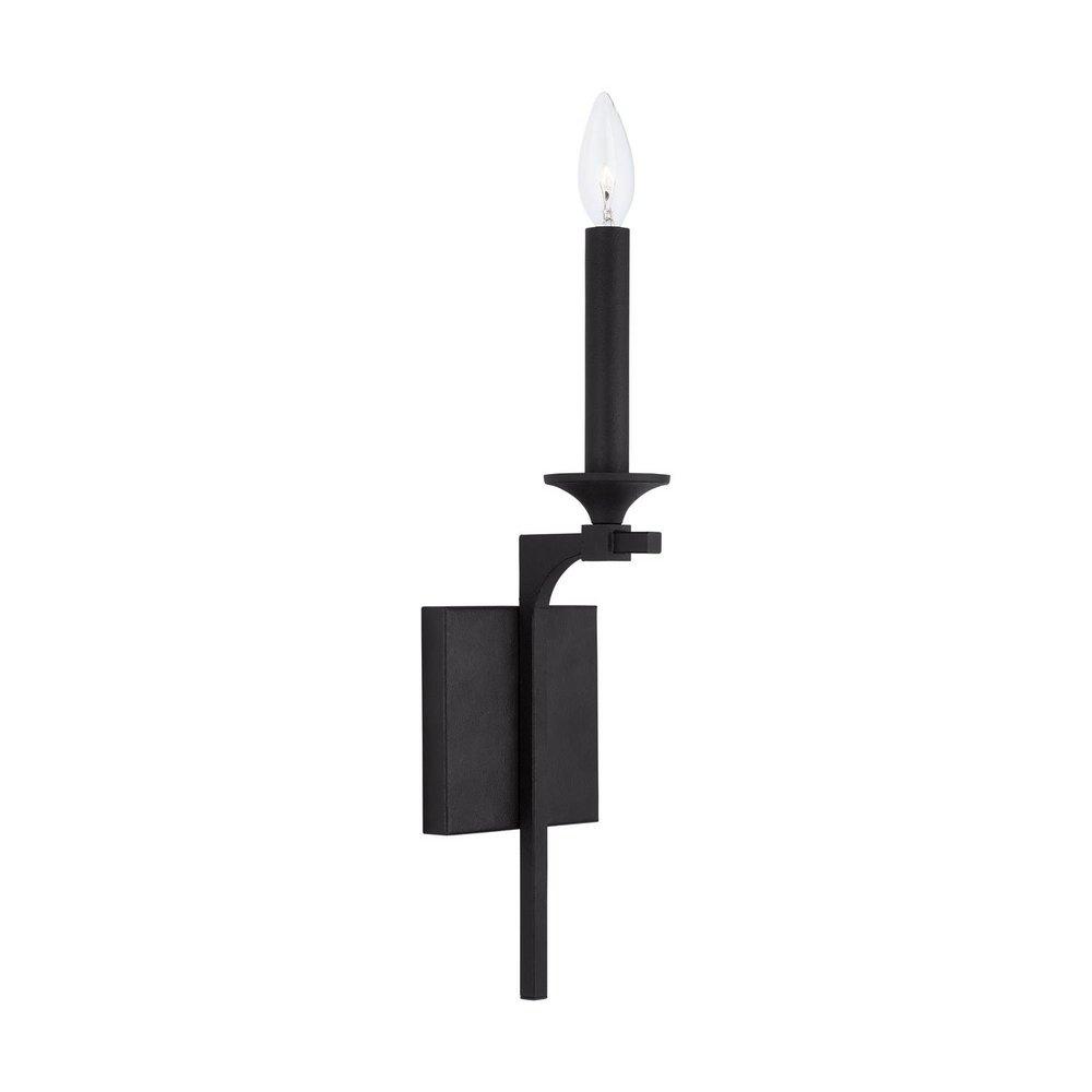 HomePlace by Capital Lighting Black Iron 60 W 1 Light 17 in. Wall Sconce 