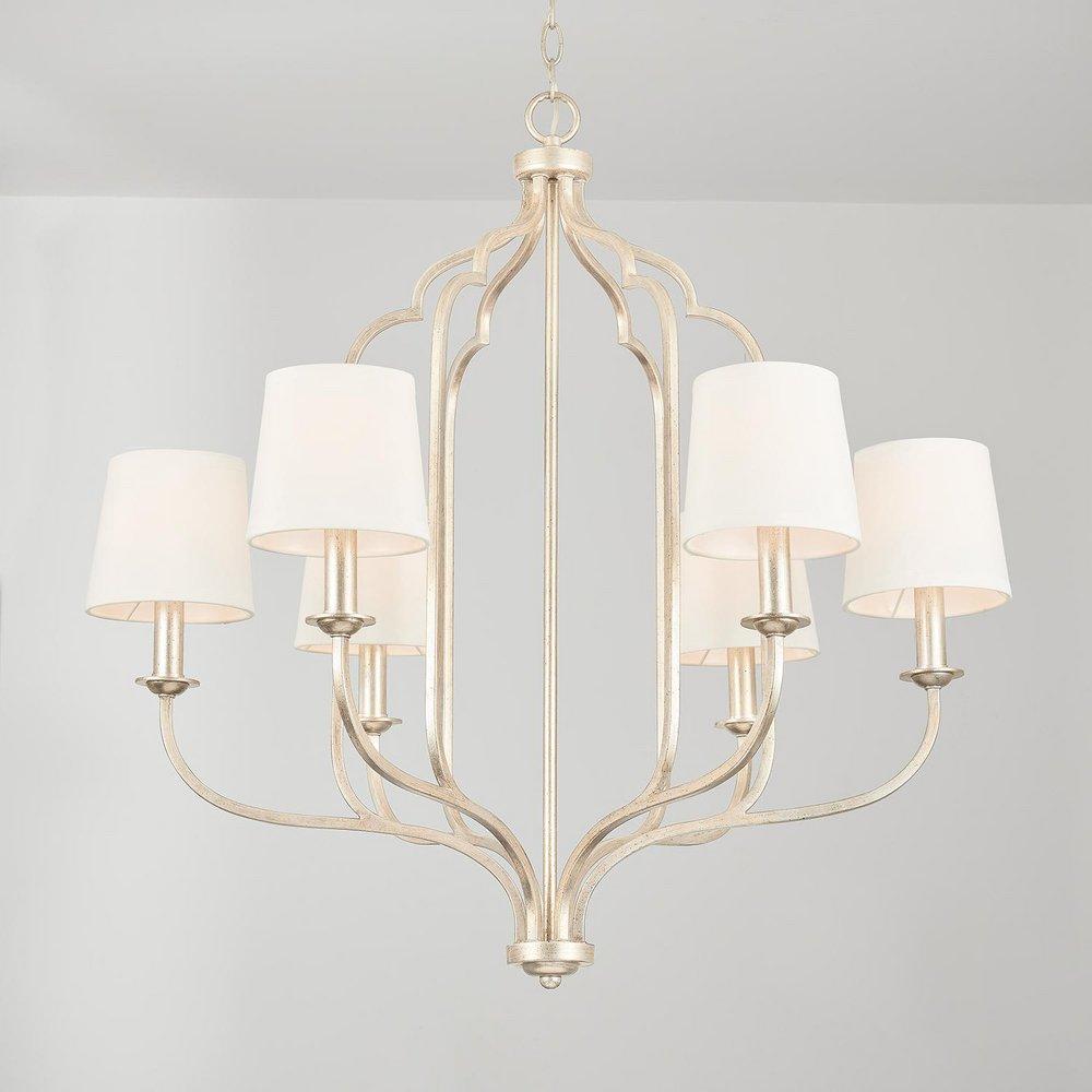 Capital Lighting Winter Gold 6 Light 31 in. Chandelier 