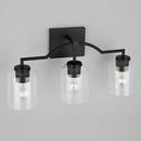 HomePlace by Capital Lighting Matte Black 100W 3-Light Medium Vanity Fixture 