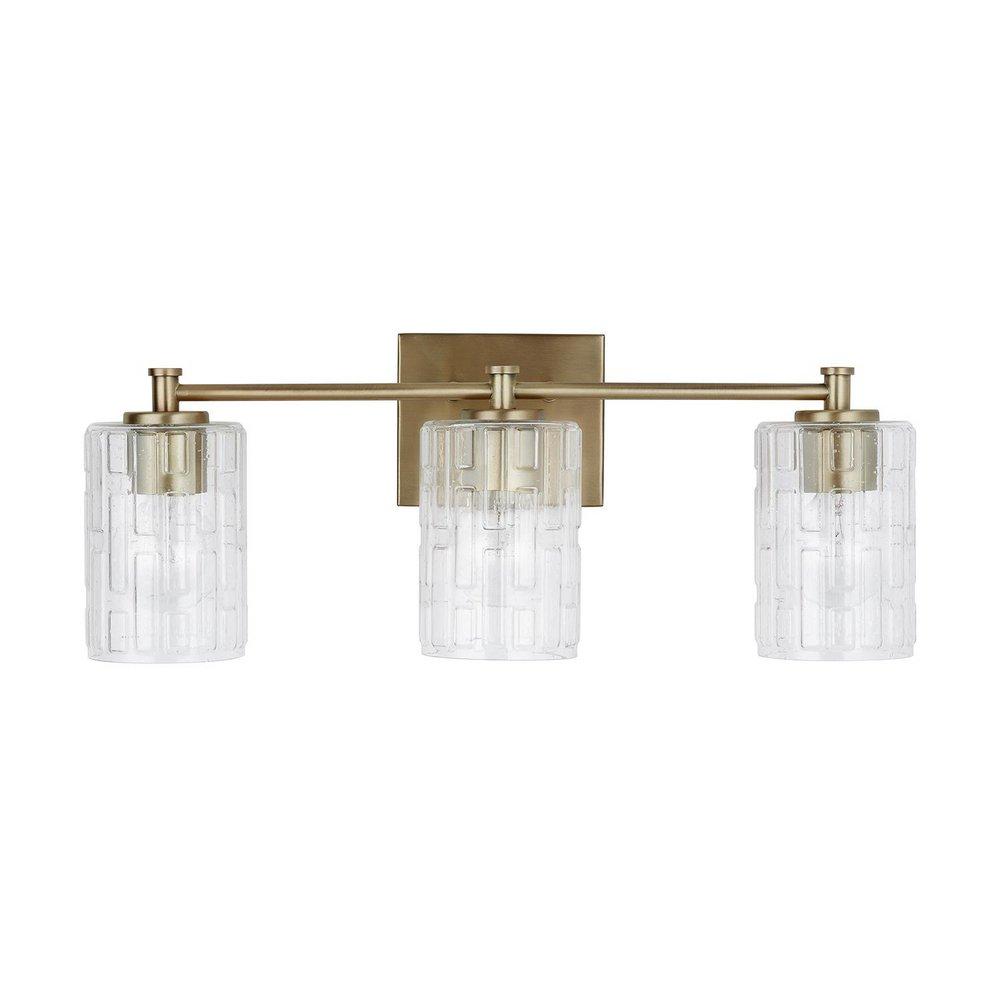 Capital Lighting Aged Brass 100W 3-Light Medium Vanity Fixture 