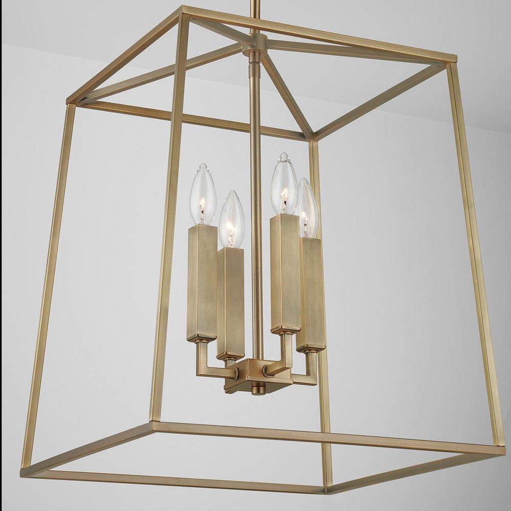 Capital Lighting Aged Brass 60W 4-Light Candelabra E-12 Foyer Lighting 