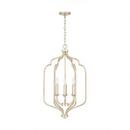 60W 6-Light Candelabra E-12 Foyer Lighting in Winter Gold