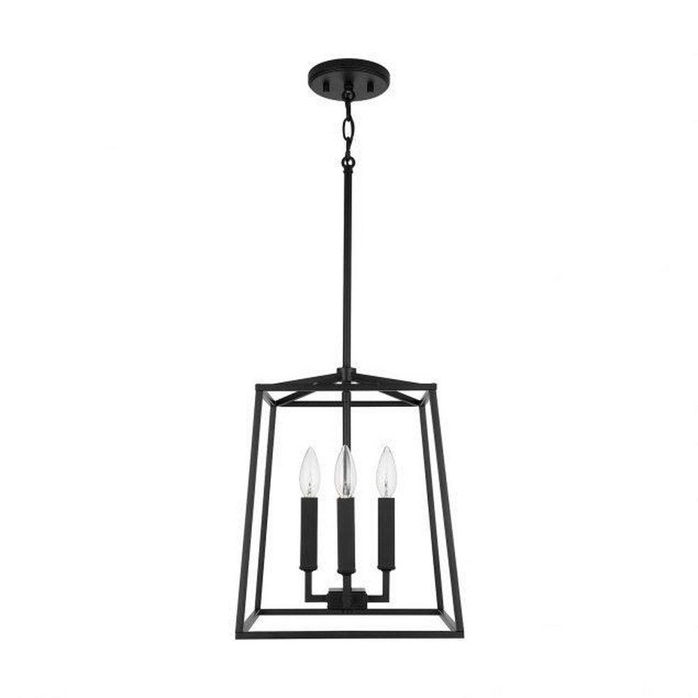 Capital Lighting Matte Black 60W 4-Light Candelabra E-12 Foyer Lighting 