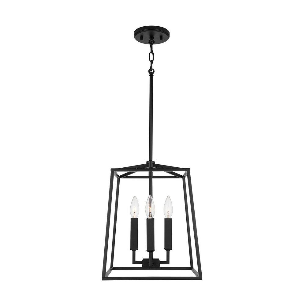 Capital Lighting Matte Black 60W 4-Light Candelabra E-12 Foyer Lighting 