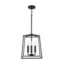 Capital Lighting Matte Black 60W 4-Light Candelabra E-12 Foyer Lighting 