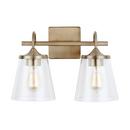 Capital Lighting Aged Brass 100W 2-Light Medium E-26 Vanity Fixture 