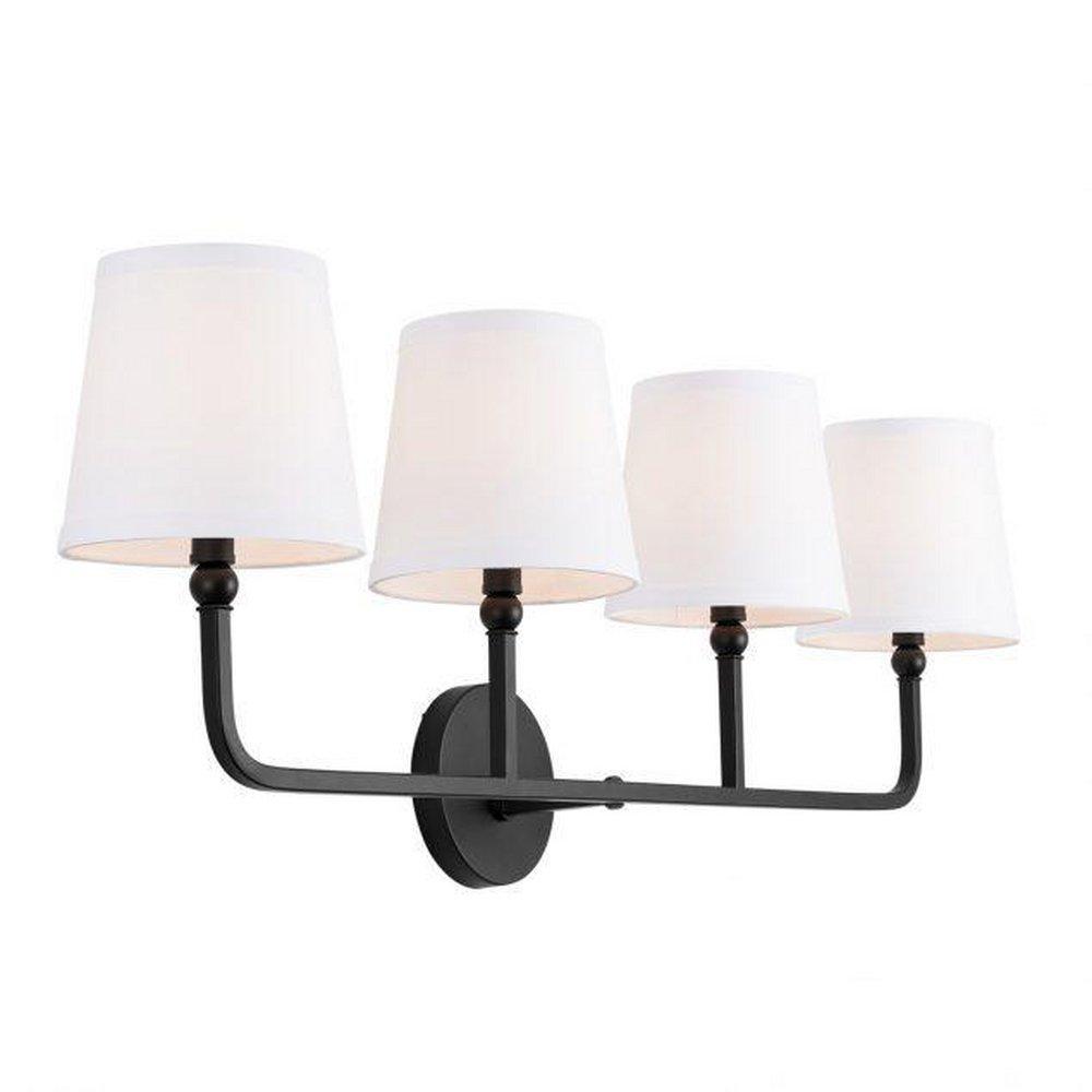 Capital Lighting Matte Black 60W Candelabra E-12 Vanity Fixture in Matte Black 