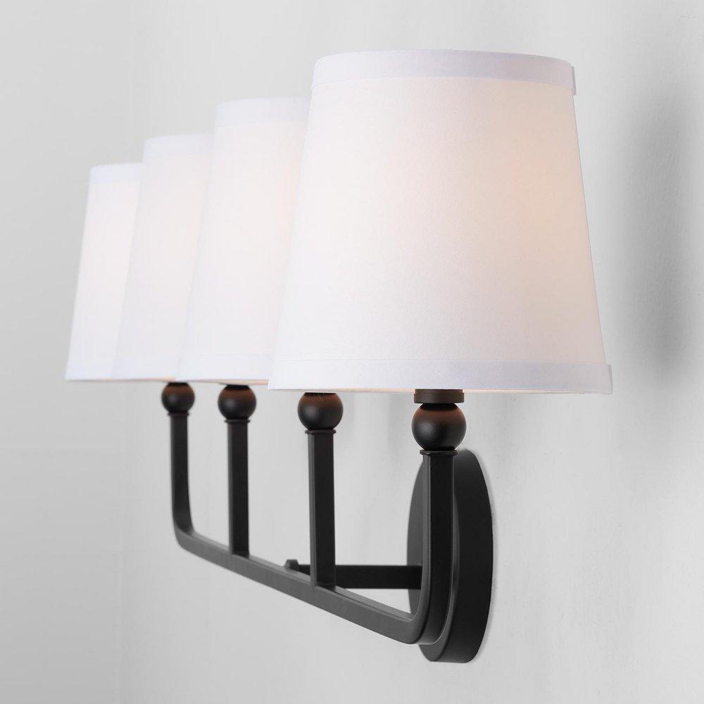 Capital Lighting Matte Black 60W Candelabra E-12 Vanity Fixture in Matte Black 