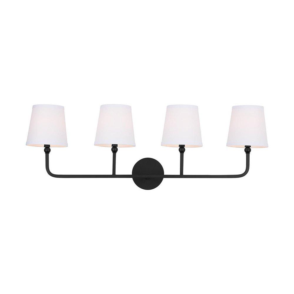 Capital Lighting Matte Black 60W Candelabra E-12 Vanity Fixture in Matte Black 